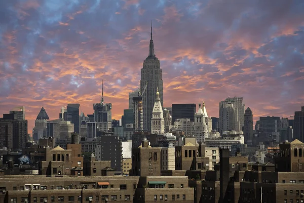 View of New York City from Brooklyn Bridge — Stock Photo, Image