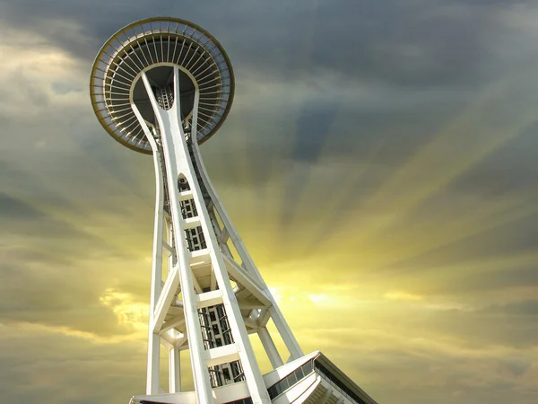 Puesta de sol sobre Seattle — Foto de Stock
