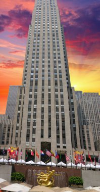 Buildings in Rockefeller Center clipart