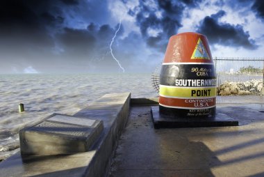 Storm over Southernmost Point in Florida clipart