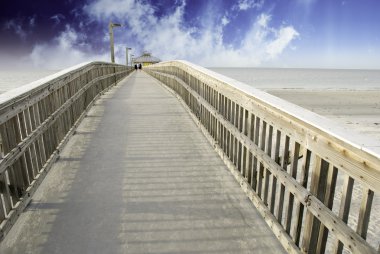 Sunset from a Pier in Fort Myers, Florida clipart