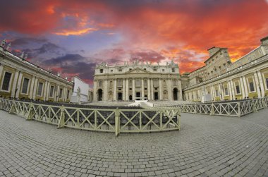 piazza san pietro, Roma üzerinden günbatımı