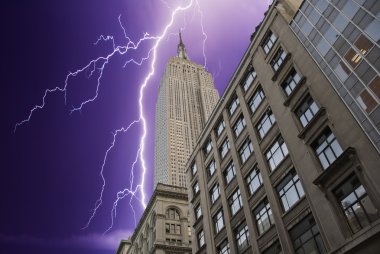 Storm over New York City clipart