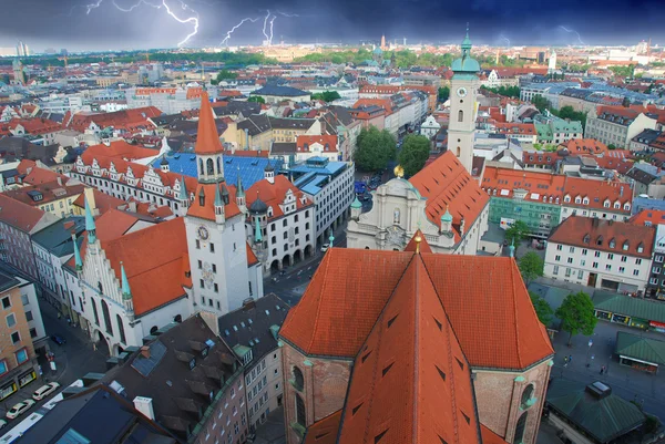 Tempestade se aproximando de Munique, Alemanha — Fotografia de Stock