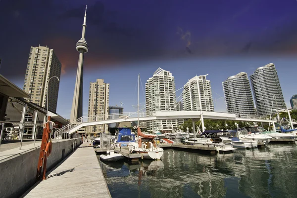 Перегляд Торонто від пристані, Канада — стокове фото