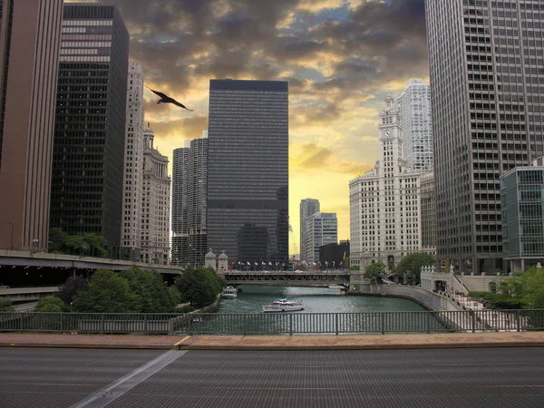 Drapacze chmur w Chicago, Illinois — Zdjęcie stockowe