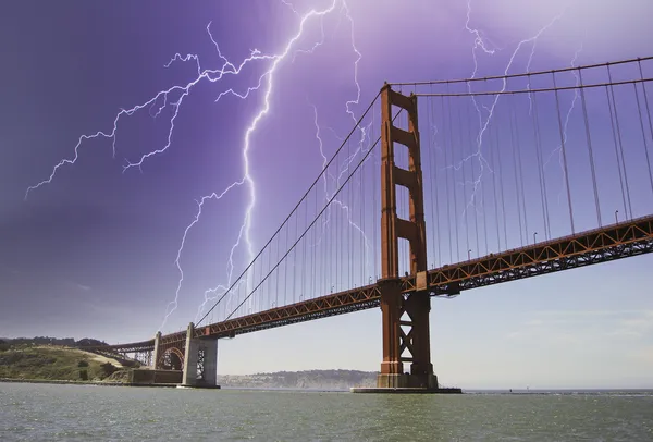 stock image Storm approaching Golden Gate