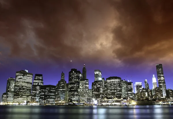 Západ slunce v new york city — Stock fotografie