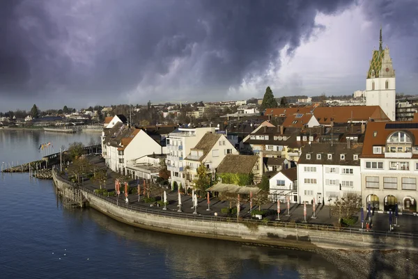 Tempesta in arrivo a Friedrichshafen in Germania — Foto Stock