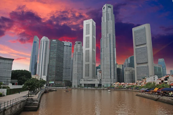 Colori del cielo su Singapore — Foto Stock