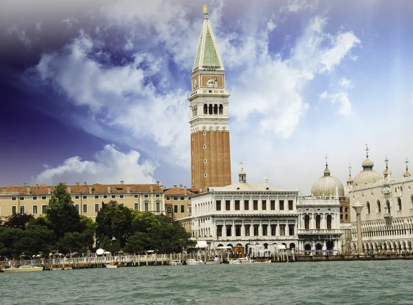 Площі Сан-Марко з моря, Венеція — стокове фото