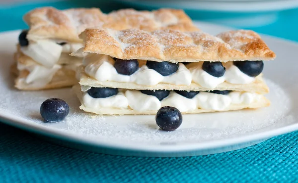 Blueberry mille feuille Royalty Free Stock Photos