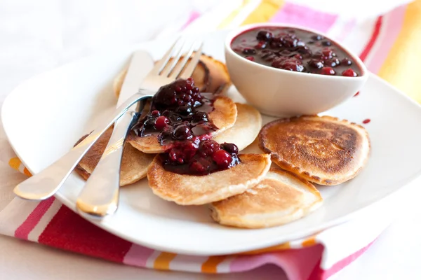 Pancakes with berries Stock Picture