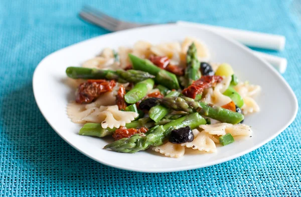 Pasta with asparagus Stock Image