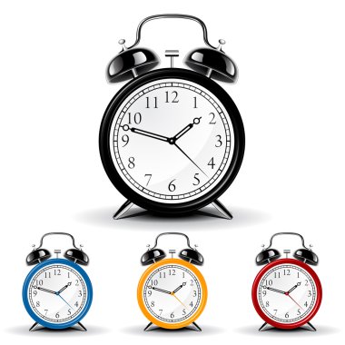 Vector alarm clock clipart