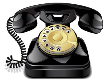 Vector vintage telephone clipart