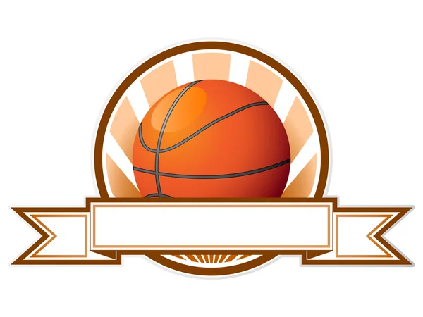 Баскетбольная эмблема — стоковый вектор