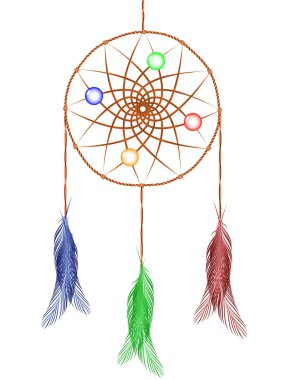 Dream catcher against white clipart