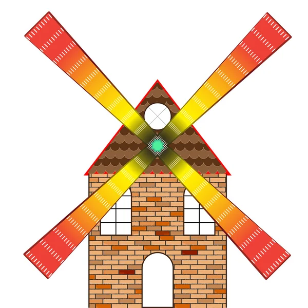 Windmühlenhaus — Stockvektor