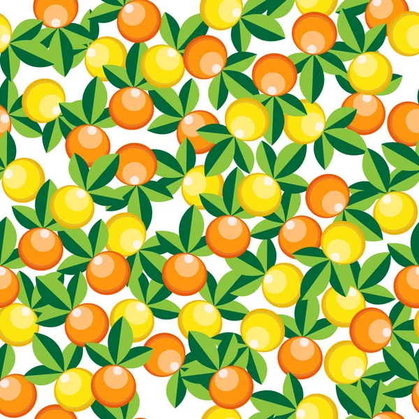 Narancs és citrom mintával — Stock Vector