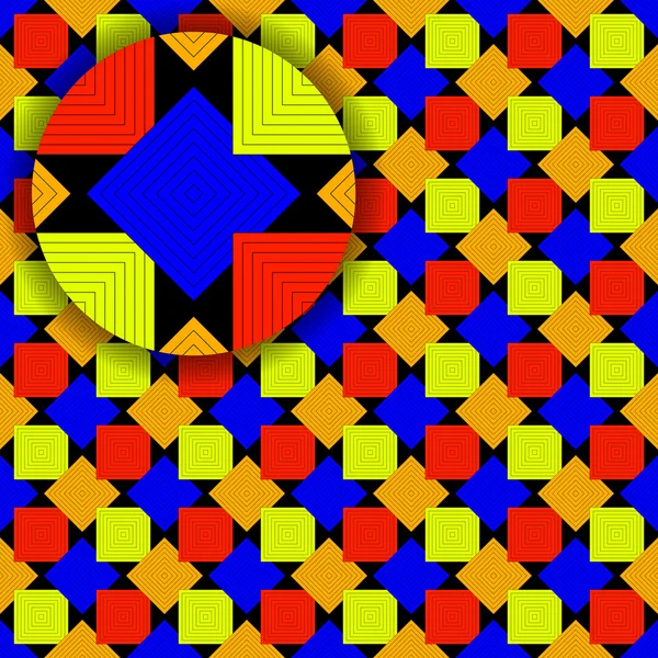 Quadrate Muster mit Details — Stockvektor