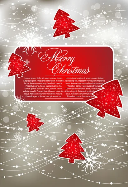 Illustration abstraite avec arbre de Noël — Image vectorielle