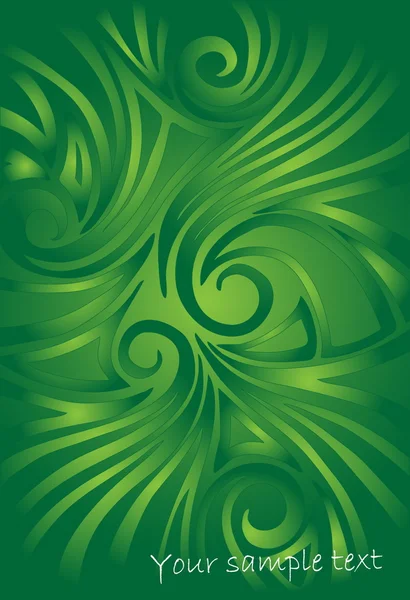 Floral groene achtergrond — Stockvector