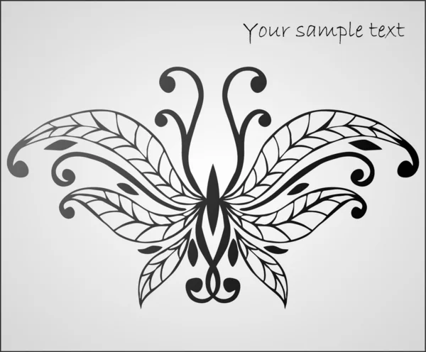Stylized beautiful butterfly — Stock Vector