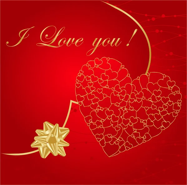 Vecteur valentine fond avec coeur — Image vectorielle