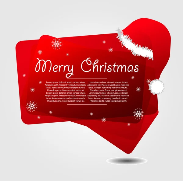 Sfondo natalizio con cappello di Babbo Natale — Vettoriale Stock