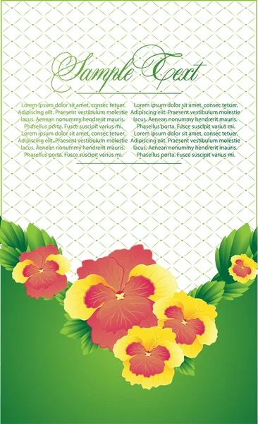 Abstract floral kaart — Stockvector