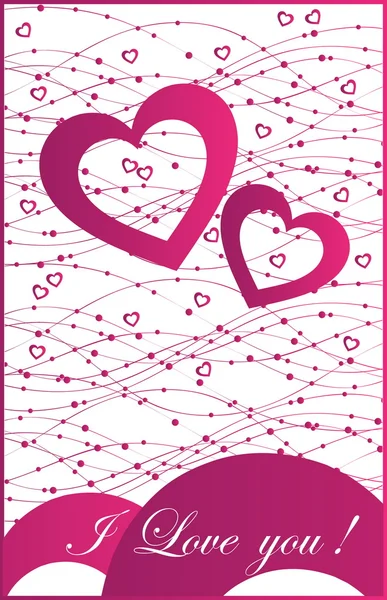 Abstract illustration for design with hearts — Stock Vector