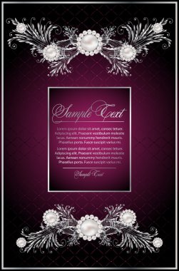 floral violet card clipart