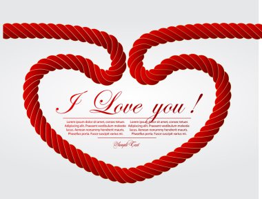 Heart Shaped Knot on a rope clipart