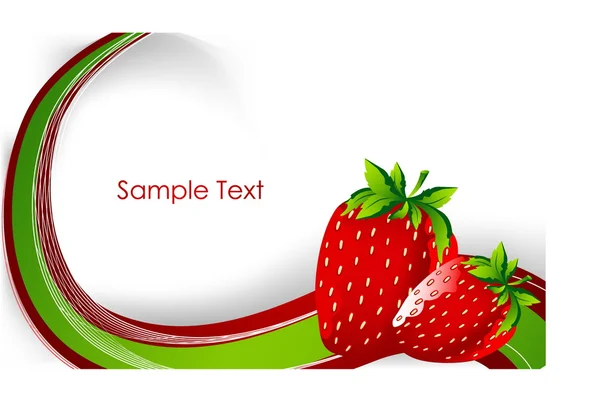 Fond créatif avec fraise — Image vectorielle
