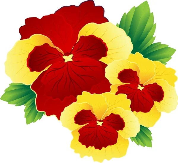 Illustration avec bouquet de fleurs — Image vectorielle