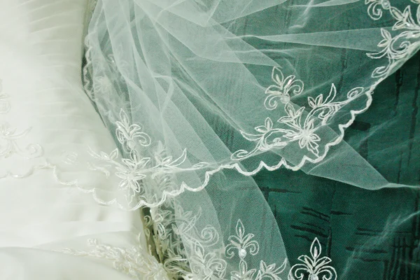 Abstrato close up tiro de vestido de noiva — Fotografia de Stock