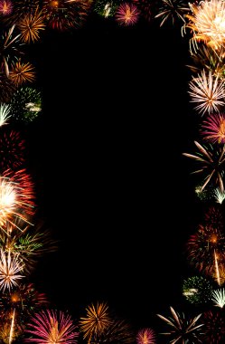 Fireworks frame clipart