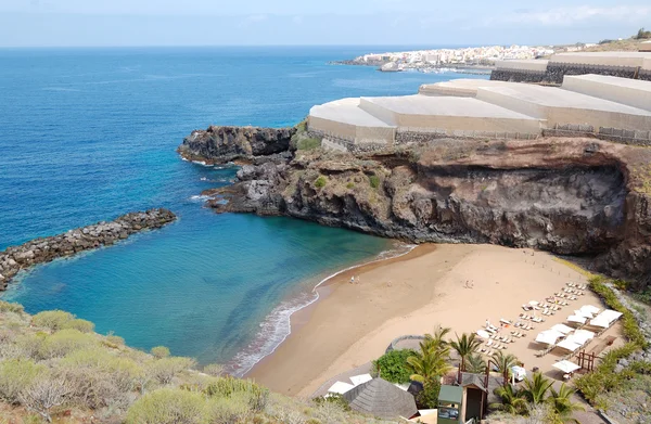 Beach of the luxury hotel, Tenerife island, Spain — Stock Photo, Image