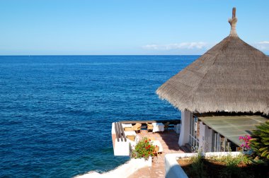 Atlas Okyanusu, tenerife Isla manzaralı Açık Restoran