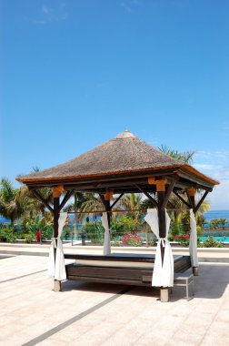 Bali tipi kulübe yakın plaj ve Yüzme Havuzu, tenerife Adası, spa