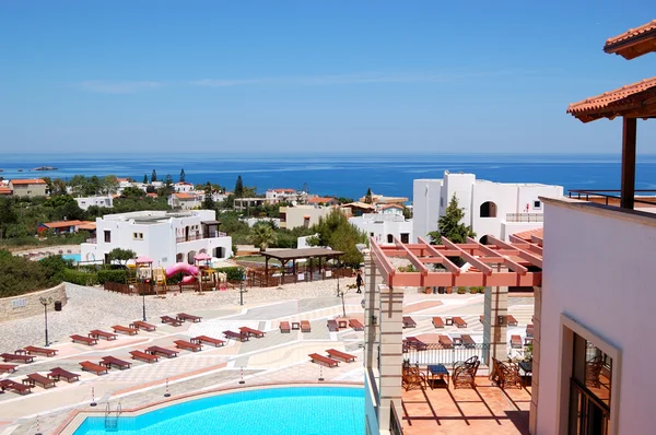 Зона отдыха в роскошных отелях, Крит, Греция — стоковое фото