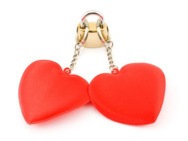 Two hearts on the lock clipart