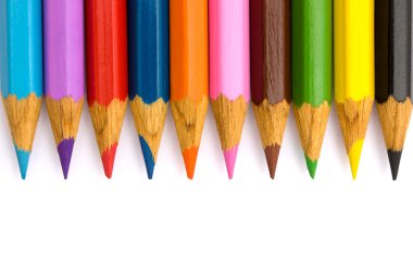 Pencils in a row clipart