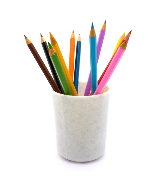 Pencils in a glass — Stock Photo, Image