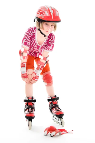 Una chica en patines . — Foto de Stock