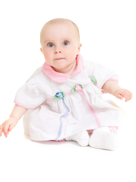 Μωρό σε λευκό φόντο. — Φωτογραφία Αρχείου