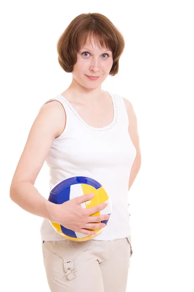 Voleibol chica con la pelota . —  Fotos de Stock