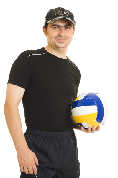 Los hombres de voleibol con la pelota . —  Fotos de Stock