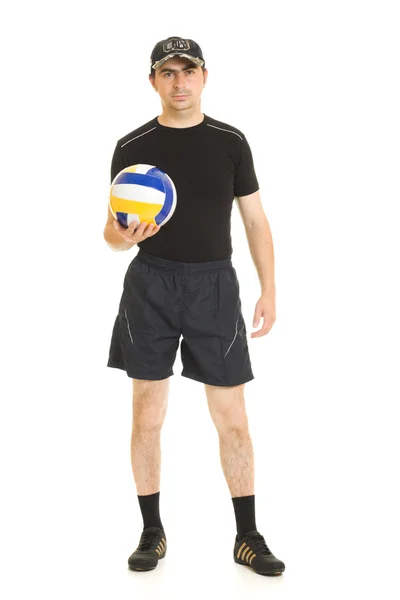Volleybal mannen met de bal. — Stockfoto